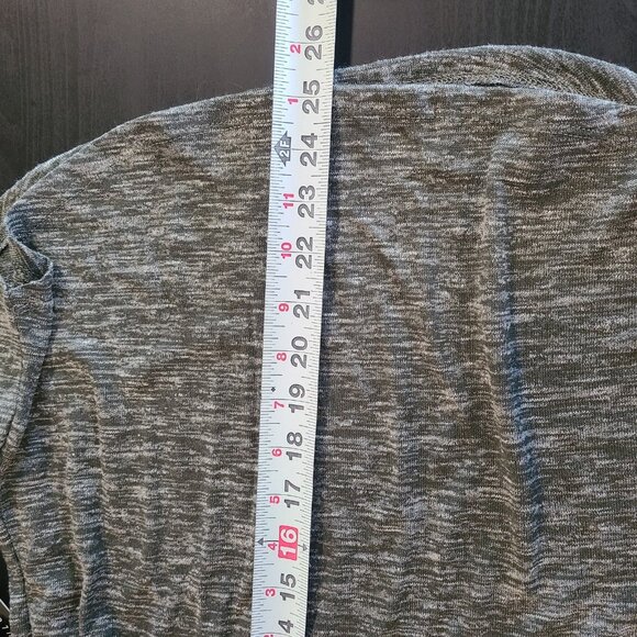 Absolutely Famous Lace Inset Olive Gray Long Sleeve Shirt Top Small NWT - Picture 6 of 10